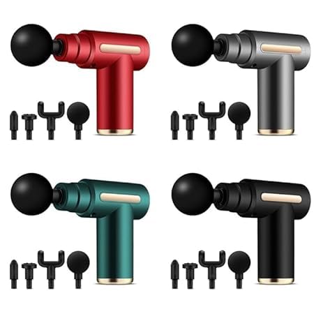 NextGen HeatPlus Gun Massager with 6-Speed Deep Tissue Percussion Massager with 4 Heads