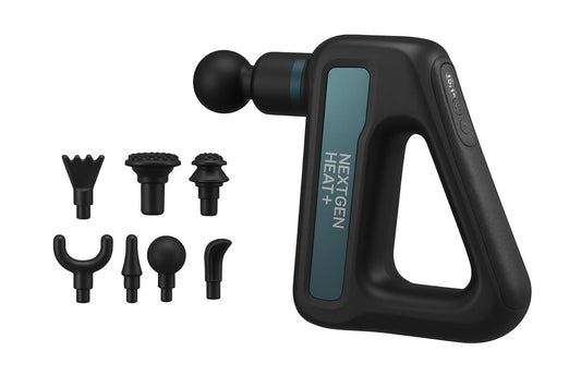 NextGen HeatPlus Massager Gun for Deep Relief with 8 attachment & 32 speed with digital display